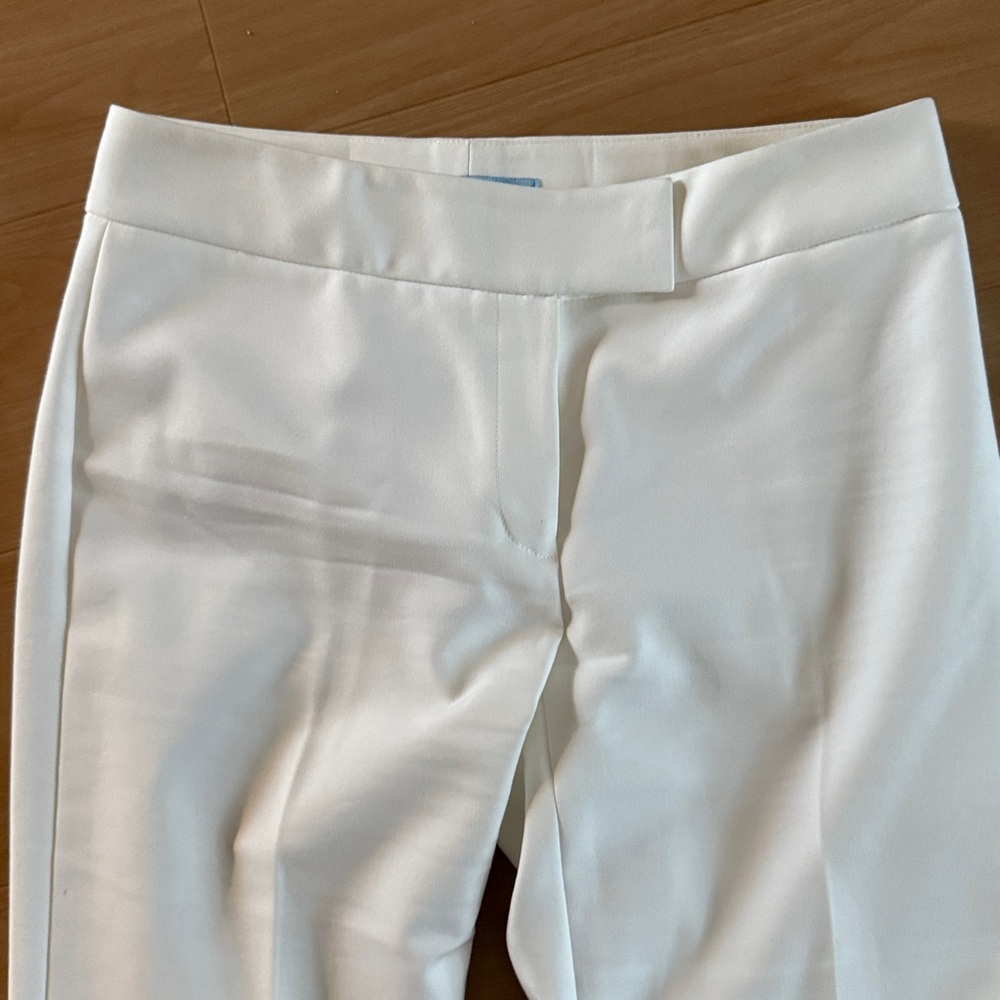 ANTONIO MELANI WHITE MAXINE FIT FLARED SHABBY CHIC DRESS PANTS SZ 2 BUSINESSWEAR - Picture 4 of 15